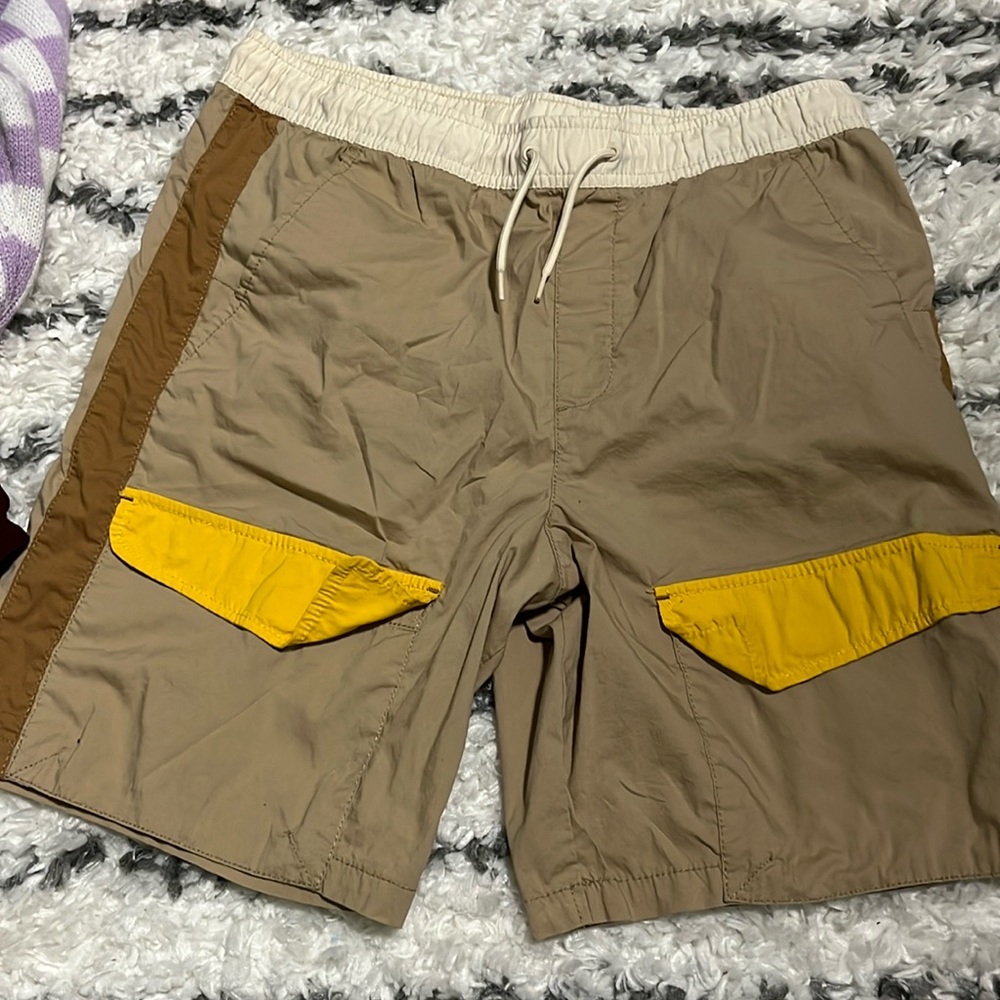 Boys shorts waterproof with yellow accent